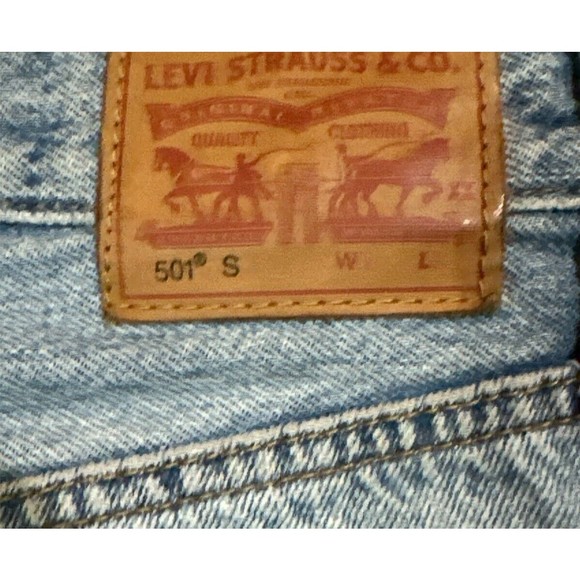 Levi’s 501 Cut Off Shorts Women’s Distressed Button Fly Inseam 3‎ 1/2  Sz 24 EUC - Picture 3 of 5